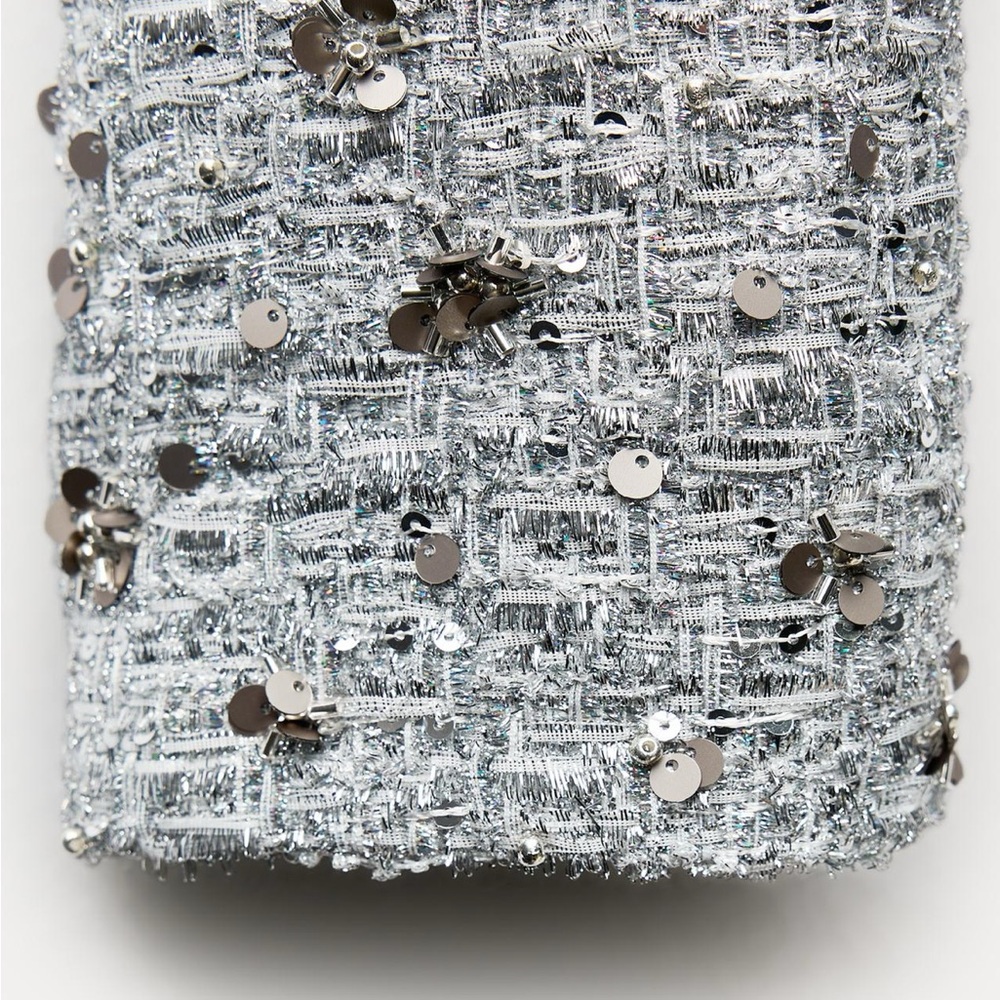 ZARA sequin Cropped Jacket - Picture 5 of 8